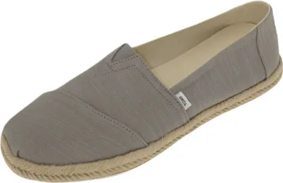 Image de Toms Alpargata Rope Grey Ballerines femme grises, taille 9,5