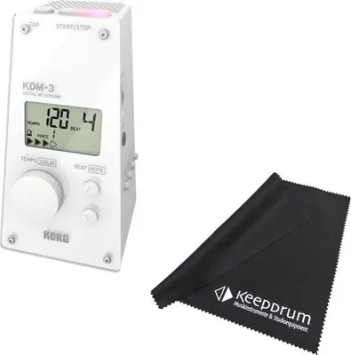 Immagine prodotto di Korg Metronomo KDM-3 Orologio Digitale Bianco con Panno