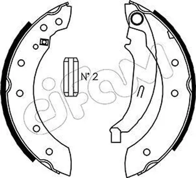Produktbild von CIFAM Bremsbackensatz Trommelbremse Hinten für RENAULT Clio III Schrägheck (BR0/1, CR0/1) 203,0mm 153-350