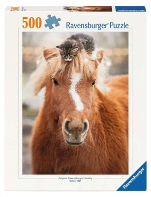 Obrázok produktu pre Ravensburger Puzzle Pony a mačka - 500 ks.