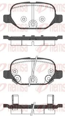 Produktbild von REMSA Bremsbeläge Satz Hinten Bremsklötze für FIAT Panda Schrägheck (312, 319) 0727.32