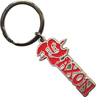 Obrázek produktu pro Saxon - Přívěsek na klíče s logem RO12140 (jedna velikost) (červená/stříbrná)