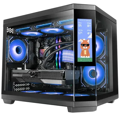 Productafbeelding van Mars Gaming MC3TCORELCDM Computerbehuizing, Mini-tower, zwart