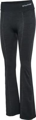 Produktbild von hummel hmlMT IVY Seamless Mid Waist Flared Tights Damen black melange S