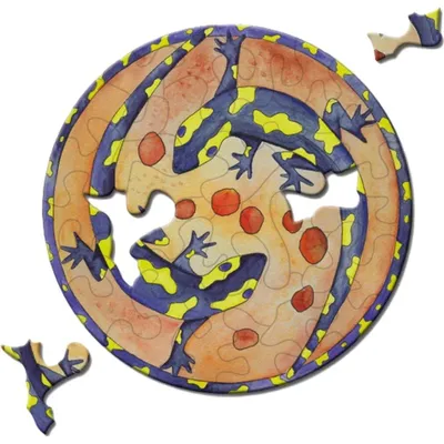 Imagen del producto de CURIOSI: Puzzle redondo Picoli, diseño "Salamandra", 33 piezas