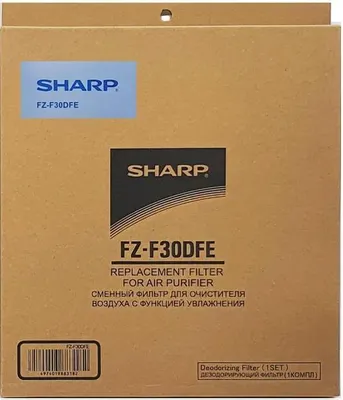 Image de Appareils électroménagers Sharp, modèle FZF30DFE, couleur noire, 1 unité. Purificateur d'air Sharp, modèle KCF31RW, 1 unité
