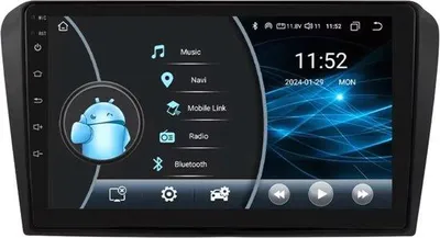 Immagine prodotto di Autoradio con Bluetooth e CarPlay per Mazda 3 (2004-2009), compatibile con Apple e Android, impianto stereo, sistema di navigazione, 2 GB di RAM, 32 GB di memoria interna