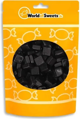Produktbild von de Bron Zoute Kubusjes sugarfree 200g
