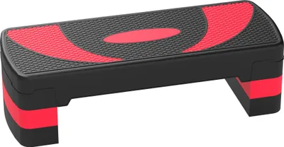Produktbild von Steppbrett Aerobic-Stepper höhenverstellbar mit 3 Stufen (10/15/20 cm) Fitness Heimtrainer für Indoor Outdoor Belastbarkeit bis 150 kg Rot, 80 cm
