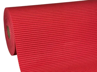 Produktbild von Antirutschmatte PVC Rot – nach Maß zuschneidbar – Badmatte / Duschmatte rutschfest – Weichschaummatte 50x65 cm