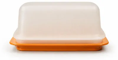 Produktbild von TUPPERWARE Butterdose Butterschatz weiß orange Butterschatz Kühlschrank