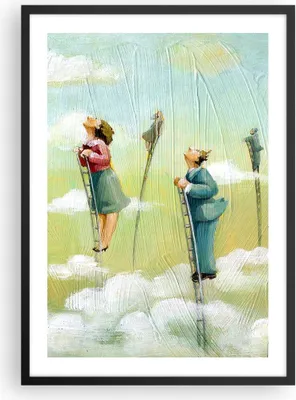 Produktbild von Gerahmtes Poster - Schwarzer Rahmen - Abstraktion modern - 50x70 cm - Wand Bild - Wanddeko - Wandbilder - Kunstposter - Wandposter - Bilderrahmen - Bilder - Kunstdruck - Wandbild - P2BPA50x70-3642