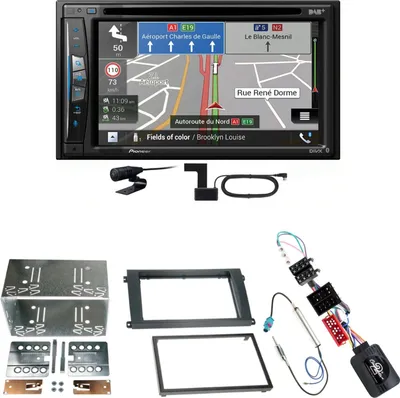 Produktbild von Pioneer AVIC-Z730DAB USB Digitalradio MP3 Einbauset für Porsche Cayenne bis 2006