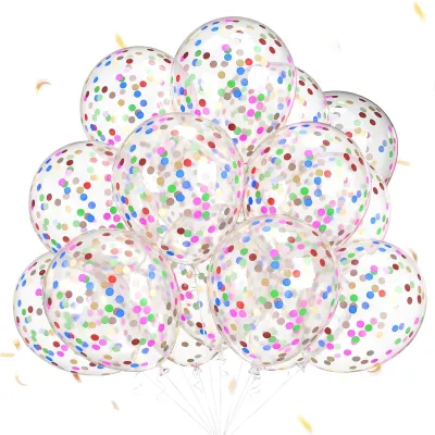 50 bunte Konfetti-Luftballons, 30 cm, Latex, für Geburtstag & Hochzeit