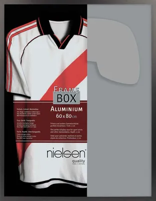 Produktbild von nielsen Aluminium Trikotrahmen, 60x80 cm, Eloxal Schwarz Matt, Polystyrolscheibe