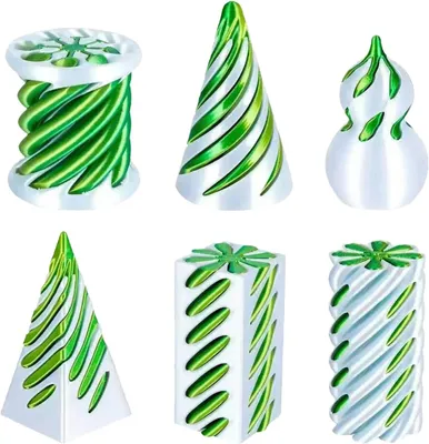 Zdjęcie produktu dla Zestaw fidget toys 6 sztuk, drukowane 3D, piramida i stożek, zabawka antystresowa dla dorosłych