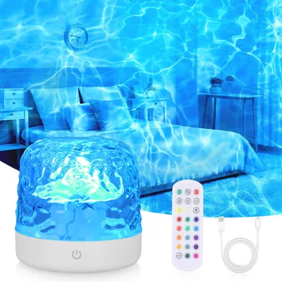 Obrázek produktu pro Ocean Lampa - Projektor hvězdné oblohy - Okouzlující oceánská světla - Nabíjecí noční lampa - Pro děti - Vhodná do ložnice a na párty