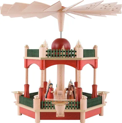 Produktbild von 2-stöckige Pyramide Christi Geburt (28cm) von Richard Glässer