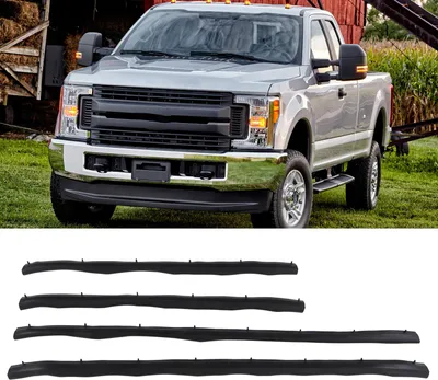 Imagen del producto de 4 piezas de burlete para la parte inferior de las puertas delanteras y traseras, repuesto 1C3Z-26253A24-A, compatible con Ford F-450, F-650 y F-750