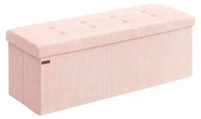 Image de Banc de rangement Rosa – Banc de siège – Repose-pieds – Mousse à haute élasticité – 38 x 110 x 38 cm
