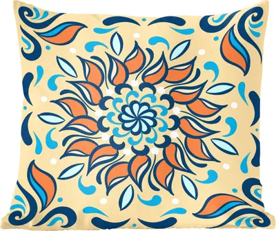 Produktbild von MuchoWow® Zierkissen Sofakissen Wohnzimmer Dekokissen 60x60 cm Sonnenblumen - Blätter - Quadratisch - Sitzfläche - Foto Polster