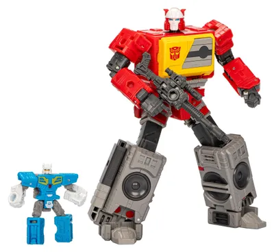 Productafbeelding van Transformers: De Film, Generations Studio Series, Voyager Class, actiefiguur, Autobot Blaster & Eject, 16 cm