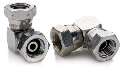Produktbild von POLBERIS Rohrbogen 1/4'' stalowe nakrętne 90°.