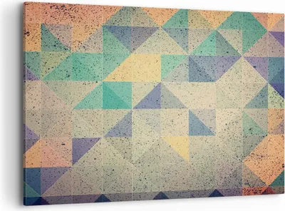 Produktbild von Bild auf Leinwand - Leinwandbild - Einteilig - Abstraktion Dreieck Muster - 100x70cm - Wand Bild - Wanddeko - Wandbilder - Leinwanddruck - Bilder - Wanddekoration - Leinwand bilder - AA100x70-4287