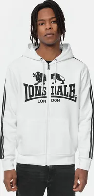 Immagine prodotto di Giacca da uomo con cappuccio e zip regular fit SELATTYN Bianco/Nero L Lonsdale