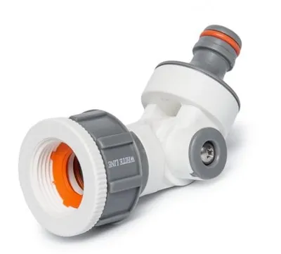 Imagen del producto de BradasWL-2194, pieza de conexión para articulaciones Bradas, línea WHITE, rosca interna de 1 - 3/4"