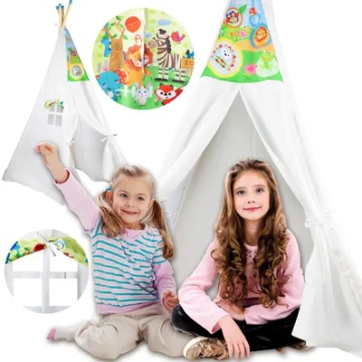 Zdjęcie produktu dla MalPlay namiot dla dzieci słoń | namiot tipi | 100 x 100 x 150 cm | namiot do wewnątrz i na zewnątrz | dla dzieci w wieku 3 lat i starszych