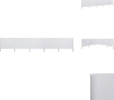 Immagine prodotto di vidaXL 5 pezzi di tessuto frangivento 600 x 160 cm bianco sabbia - Ombrelloni e parasole