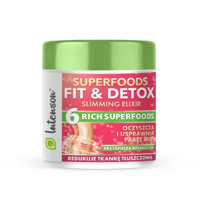 Obrázok produktu pre Intenson Superfoods Fit & Detox Elixir - Očistný šejk s vlákninou, 135g