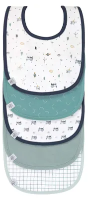 Produktbild von LÄSSIG Baby Kleinkind Lätzchen Set (5 Stk.) Klettverschluss Baumwolle wasserdicht/Value Pack Bib Garden Explorer Traktor