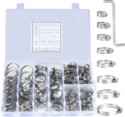 Einstellbare Edelstahl-Schlauchschellen Set von 8-44, Hauptbild