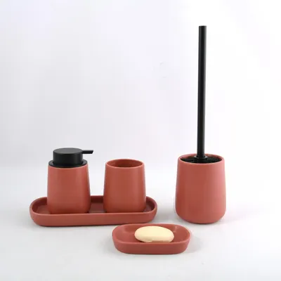 Produktbild von MSV Maonie WC Bürste, Klobürste, Keramik, matt, Terracotta Rot