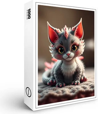 Produktbild von raxxa Premium-Puzzle "Stoorworm the Dragon Cat", 1000 Teile