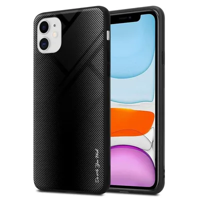 Immagine prodotto di Cadorabo Custodia per Apple iPhone 11 Custodia protettiva in nero Custodia per cellulare Custodia in TPU Custodia Cover Cover Vetro temperato