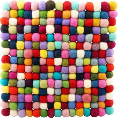 Produktbild von Filzuntersetzer - Filzmatte - Untersetzer - kunterbunt - quadratisch - ca. 30 cm