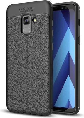 Obrázek produktu pro Samsung Galaxy A8 Plus 2018 Kožený vzhled pouzdra na mobilní telefon od společnosti NALIA Silikonový kryt pouzdra