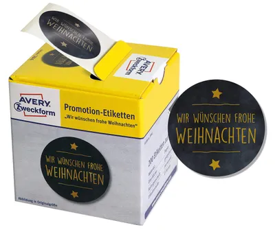 Productafbeelding van AVERY Zweckform 3846 AVERY Zweckform promotielabels "Kerst", zwart
