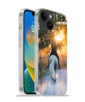 Produktbild von MuchoWow® Handyhülle Schutzhülle Hülle für Apple iPhone 14 - Softcase Pferd - Sonne - Sand Silikon Softcase Handy Hülle - Mobiltelefonhülle