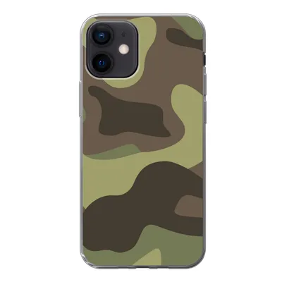 Produktbild von MuchoWow® Handyhülle Schutzhülle Hülle für iPhone 12 Illustration eines Tarnmusters Silikon Softcase Handy Hülle - Schutzhülle
