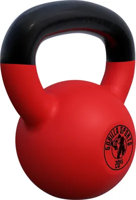 Produktbild von GORILLA SPORTS® Kettlebell 2–32 kg – Gusseisen Kugelhantel mit Vinylbeschichtung, Bodenschonend – Einzeln oder Set – Home Gym, Fitness, Krafttraining