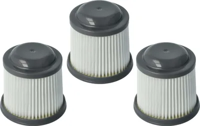 Produktbild von vhbw 3 Faltenfilter kompatibel mit Black & Decker Dustbuster Pivot PV1410, PV1425N, PV1425, PV1810 Staubsauger - Patronenfilter Grau Weiß Abwaschbar