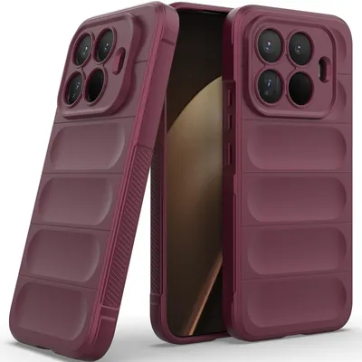 Produktbild von Handyhülle für Xiaomi 15T Pro Weich TPU Silikon Stossfest Anti-rutsch Hülle bordeaux
