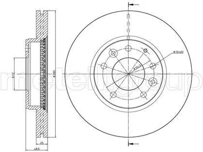 Produktbild von 2x METELLI Bremsscheibe 23-0621C für MAZDA 6 Station Wagon (GY) 6 (GG) 49 0mm