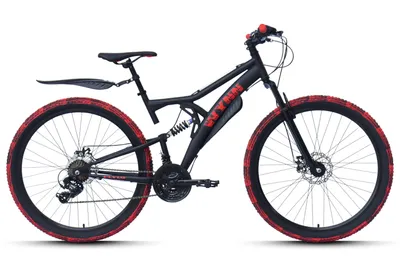Produktbild von WYNN Mountainbike Fully 27,5 Zoll FLY1.0 schwarz-rot Rahmenhöhe 46 cm Damen Herren 21 Gänge