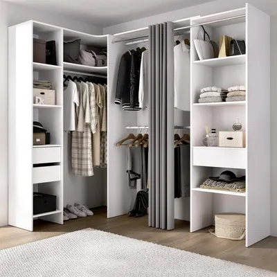 Image de Pali - Grande Armoire, 214x205h cm Blanc, 9 Étagères