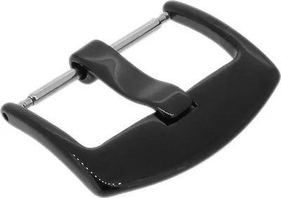 Produktbild von Minott | Dornschließe Edelstahl PVD schwarz Breitdornschließe | 34681, Stegbreite:18mm, Schließe:Schwarz